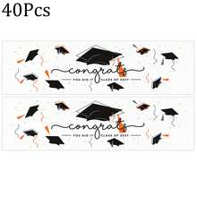 10pcs/20pcs/40pcs 2027 Class Of Bottle Wrappers Graduation Water Bottle Labels Black And Gold Graduation Party Favors - Multicolor - View 24