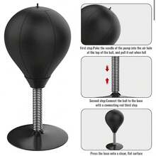 Stress Relief Desktop Speed Ball, Super Strong Spring, Impact Resistant, Fun Office Desk Accessory, Essential Stress Relief Tool - Multicolor - View 2