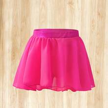 Girls Sleeveless Leotard And Skirt 2 Pieces Set, Gymnastics Ballet Outfit - Red and White - View 6