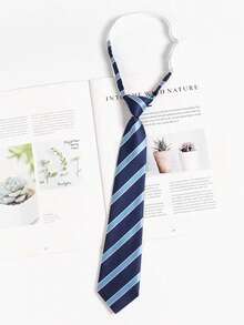 Women's Classic JK Striped Tie-Free Collar, School Style, Dark Blue DK Uniform Shirt, Japanese Basic Style, Korean Version, Daily Accessory - Multicolor - View 4