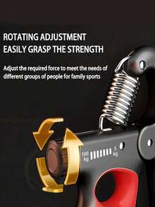 5-100kg Adjustable Grip Strength Trainer, Wrist Exerciser, Hand Grip Exerciser, Muscle Recovery, Fitness Hand Strength Training Accessory, Sports, Gym, Home Workout. Perfect Father's Day Gift. - Multicolor - View 5