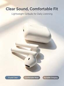 Earbud TWS Bluetooth Nirkabel dengan Peredam Kebisingan, Kualitas Suara Stereo HiFi, Casing Pengisian Daya Nirkabel, Desain In-Ear Tahan Air, Cocok untuk Perjalanan, Kebugaran, Aktivitas Luar Ruangan, dan Penggunaan Sehari-hari. - A - View 3