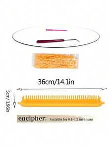 1 Set Handmade Knitting Tool Kit, Includes Knitting Frame, DIY Knitting Tools, Crochet Hooks And Random Color Accessories, Suitable For Making Blankets, Scarves, Hats, Shawls And Knitted Sewing Projects. - Multicolor - View 14
