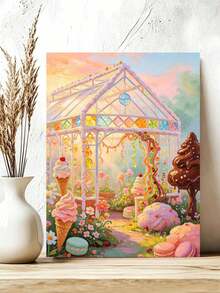 DIY Candy Greenhouse Sweets (Frameless Or Framed 8x12 / 16x20 Inches) Paint By Numbers Kit (Acrylic) Arts & Crafts For Adult Beginners, Home Wall Decor, And Holiday Gifts - Sets - View 4