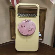 1 buah Dudukan Ponsel Magnetik Berbentuk Apel Lucu dengan Motif Bintang, Dudukan Ponsel MagSafe yang Estetis dan Dapat Ditarik, Dudukan Ponsel Portabel yang Fleksibel - MultiWarna - View 4