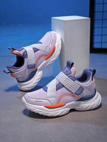 1 Pair Kids Sport Shoes, Summer New Mesh Breathable Lightweight Casual Running Shoes, Suitable For Daily Casual & Running - Mauve Purple - View 5