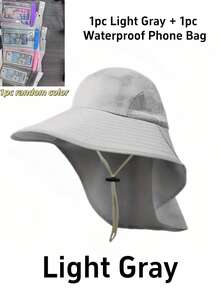 1pc Men's Summer Sun Hat - Wide Brim Neck Protection Design, Comfortable, Durable, Unisex, Suitable For Hiking, Fishing, Cycling, Outdoor Leisure, Essential For Summer Travel, Great Gift For Holidays - Multicolor - View 17