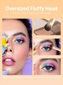 1/2 Pieces New Detail Eye Shadow Brush, Eye Makeup Brush. Large Eye Shadow Blending Brush With High-Resilience Bristles To Create A Natural Eye Makeup Look. Portable For Eye Blending, Base Application, And Detail Highlighting. - Chocolate Brown - View 8