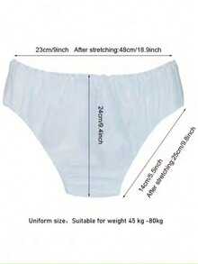 30/5pcs Pure White Disposable Women's Panties, Comfortable & Hygienic, High Waist Design - One Size - View 5