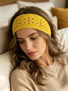 3/1pc Crochet Butterfly Crochet Headband - White - View 17