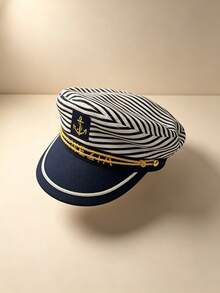 1pc European And American Hot Selling Women Captain Hat Summer Breathable Captain Hat Cosplay Captain Hat Party Costume - Captain's Hat - View 5