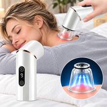 9-Level Rotating Vacuum Massager With Red Light & 6 Cups, USB Rechargeable Body Massage Device For Back Arm Leg - View 2