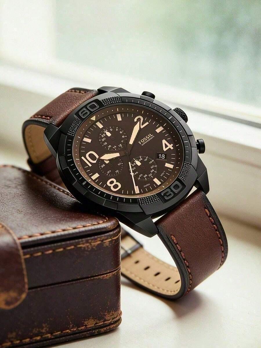 GUESS Men's Large Dial Hollow Multi-Function Chronograph Watch, Dual-Tone Breathable Strap, Street Outdoor Fashion Watch GW0486G1 - Blue - View 1