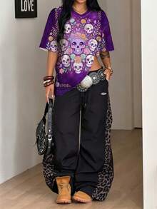 Plus Size Sleep Tops - Multicolor - View 1