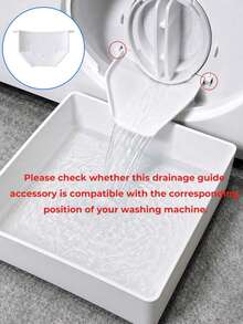 Universal Washing Machine Drain Guide Tray, Front-Loading Washing Machine Leak-Proof Drain Collection Box, Drain Guide, Prevent Overflow, Suitable For Laundry Room, Bathroom, Home Washing Machine Drain Accessories, Camping RV Sewage Storage Tray - Multicolor - View 8