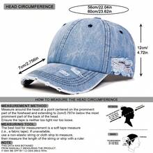 1 buah Topi Baseball Denim Wanita dengan Tampilan Usang dan Dicuci, Topi Fashion Jalanan, Topi Kasual Pelindung Matahari untuk Aktivitas Luar Ruangan, Cocok untuk Perjalanan Musim Semi dan Gugur, Liburan Pantai, dan Musim Panas. - Beraneka warna - View 2