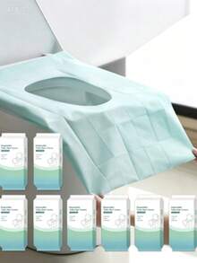 1/10/20pcs Disposable Toilet Seat Covers, Individually Wrapped Paper Portable Waterproof Toilet Pads, Suitable For Public Places, Travel And Home Use, Bathroom Decor, Camping Summer Hygiene Bathroom Pads, Travel Toilet Pads - Multicolor - View 2