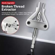 1pc Integrated Broken Screw Extractor, Suitable For 1/2" 3/4" 1" Pipes, Electric Drill Driven Faucet And Angle Valve Repair Tool, Used For Quick Removal Of Stuck Threads, Suitable For Home Emergencies And Plumbing Multi-Functional Hardware - A - View 2