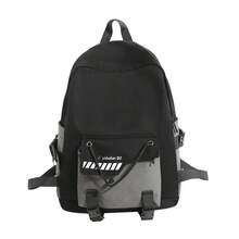 1pc Contrast Color Backpack For Men, Casual Large Capacity Student School Bag, Travel Bag, Simple Fashion Backpack For Women - Multicolor - View 16
