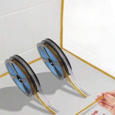 Self-Adhesive Grout Strip, Waterproof Edge Trim, Ceiling Background Wall Baseboard Sticker, Kitchen Bathroom Anti-Mold Sticker, Self-Adhesive Wall Baseboard Edge Trim, Kitchen Waterproof Sticker, Bathroom Waterproof Sticker, Home Decor, Room Decor, Kitchen Decor, Bathroom Decor, Wall Decor, Wall Sticker Edge Trim, Self-Adhesive Baseboard
