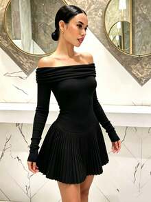 Women Short Dresses - Black - View 3