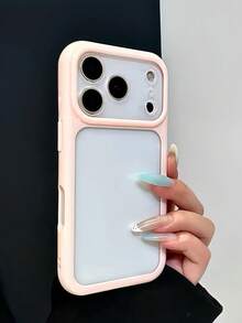 Apple 智慧時尚手機殼，高級手感，3合1加厚材質，彩色純色邊框，個性創意粉色、白色、黑色、藍色、綠色，極簡防摔全包透明款，適用於 Apple 17 Pro Max 17 Pro 17/ 18 Pro Max Case/18 Pro/Air 16 Pro/16 Pro Max/16/15 Pro Max/14/14 Pro Max/13/12/12 Pro/11/11 Pro Max/15 Pro/13 Pro/14 Plus 彩色手機殼 - 粉色 - 查看 4