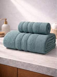 2-Piece Towel Set Cotton Extra Soft - Blue - View 3
