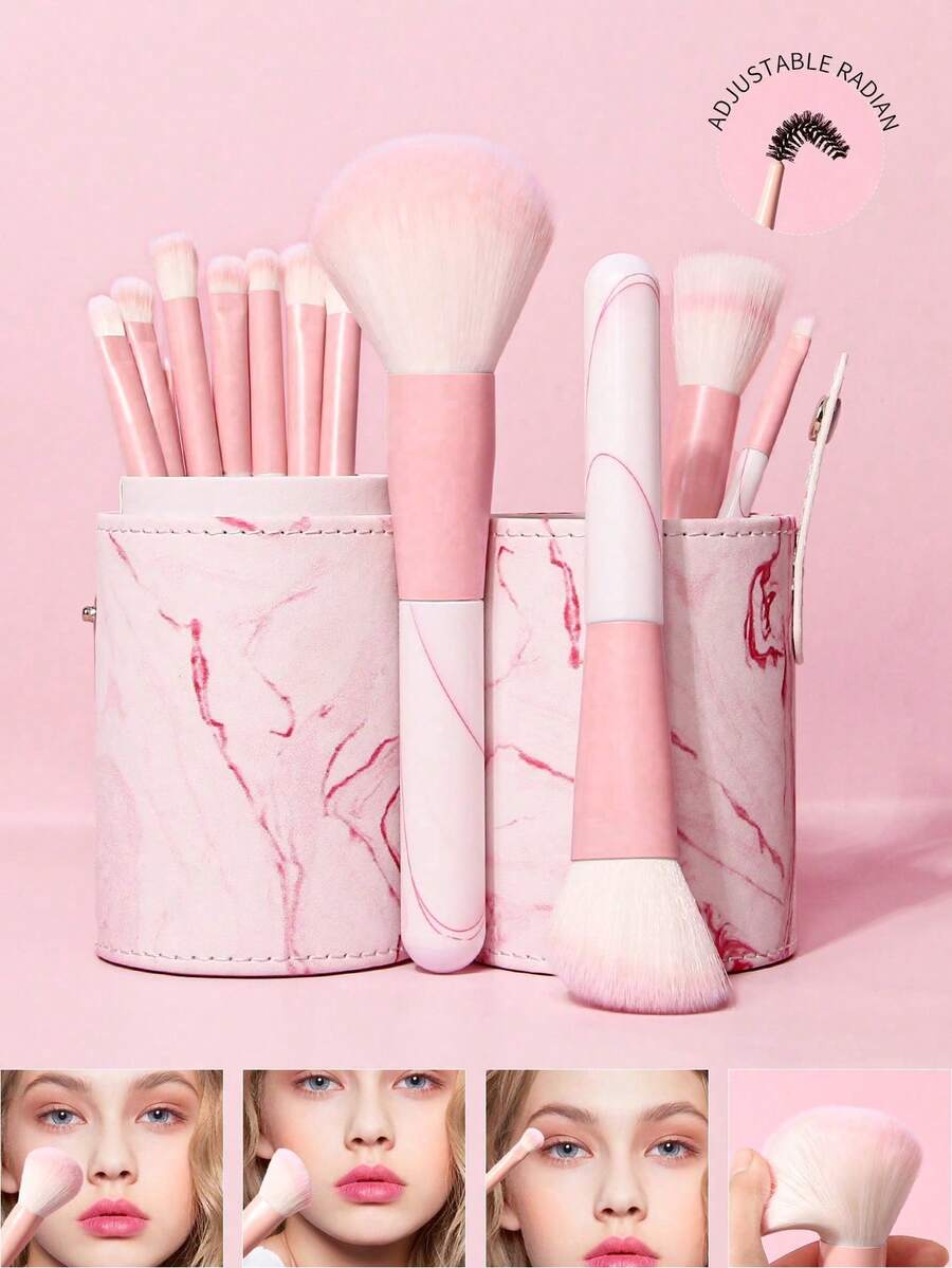 13pcs/Set High-End Makeup Brush Set With Brush Holder Ins Style, Soft Powder Brush, Contour Brush, Blush Brush, Eyeshadow Brush Kit, Perfect For Student Makeup Tools,Brush Set,Makeup Brush Kit,Make Up Brush Set,Make Up Set Complete,Makeup Brush Set,Complete Makeup Kit,Brush Kit,Brushes Makeup Set,Makeup Gift Set,Set,Giveaways,Professional Makeup Brushes,Complete Makeup Set