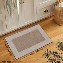 1pc Linen-Color Silicone Kitchen Mat Carpet, All-Season Anti-Fatigue, Soft & Comfortable, Anti-Slip & Anti-Fall, Absorbent & Quick-Drying, Easy To Clean, Wear-Resistant & Stain-Resistant, Suitable For Kitchen, Dining Room, Entrance, Laundry Room, Hallway, Bathroom, Study Room, Etc. - Multicolor - View 12