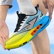 Unisex Speed Racing Running Sneakers Lightweight Thick‑Sole Breathable Sports Shoes Non‑Slip Strong Grip Shock‑Absorbing Outdoor Daily Trainers - Vibrant Orange - View 4