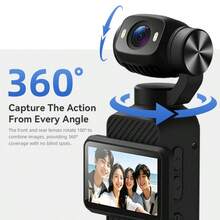 Kamera Video Digital HD yang Ditingkatkan, Lensa Berputar 180°, Desain Bodi Penuh untuk Vlogging, Perekaman Perjalanan, Hadiah Natal, Kamera Video Digital HD - View 3