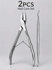 2pcs/1pc Stainless Steel Professional Pedicure Set, Suitable For Thick Nails Ingrown Nail Clipper And Ingrown Nail Lifter - Multicolor - View 11