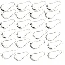 12/24pcs Metal Shower Curtain Hooks With 5 Rolling Balls, Smooth Sliding Shower Curtain Rings, Bathroom Curtain Hanging Hooks, Home Bathroom Curtain Hardware Accessories - Hanging Ring - View 10