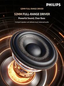 PHILIPS TAS1120 便攜式藍牙音箱，藍牙 5.4 穩定連接，吸盤防水設計，浴室戶外桌面隨身音響，超長續航 - 查看 6