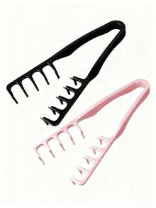 1pc Wide-Tooth Volumizing Comb (ABS Plastic Material, Unisex), With Non-Slip Textured Handle, Designed To Create Voluminous Hair Roots, Suitable For All Hair Types, Essential Tool For Home, Back To School And Travel - Multicolor - View 2