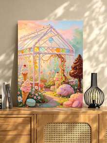 DIY Candy Greenhouse Sweets (Frameless Or Framed 8x12 / 16x20 Inches) Paint By Numbers Kit (Acrylic) Arts & Crafts For Adult Beginners, Home Wall Decor, And Holiday Gifts - Sets - View 3