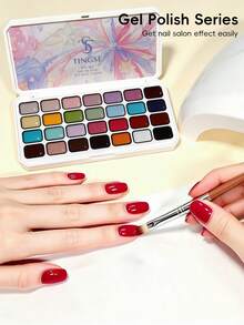 Tingse 28-Grid Amusement Park Gel Nail Polish Set, Gel Nail Art Serbaguna dengan Saturasi Tinggi dan Tahan Lama - MultiWarna - View 6