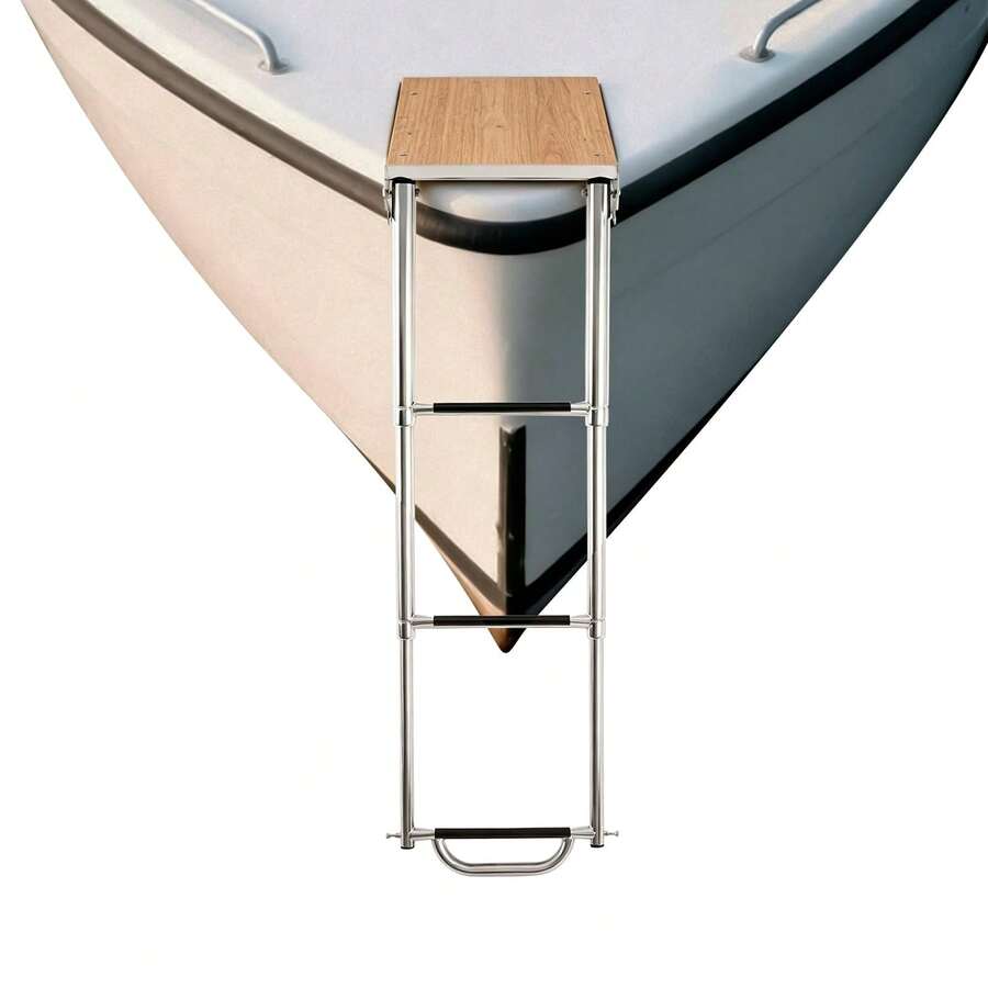 Telescopic Ladder Boat Ladder,Ladders Extendable 3 Step, 661lbs Deck Mount - YDFK36-001000@Color - View 1