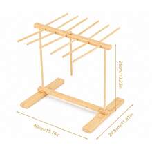 Wooden Pasta Drying Rack 40cm Collapsible Noodle Stand With 8 Arms - View 7
