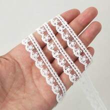 2入 2M 白色波浪花卉蕾絲緞帶 1.5CM寬 DIY衣飾禮品包裝裝飾飾邊 - 絲帶 - 查看 11