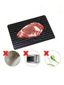 3pcs/1pc Aluminum Cutting Board, Reusable Kitchen Chopping Board With Grooved Surface, Suitable For Meat, Vegetables, Fruits Food Preparation, Kitchen Countertop Cooking Accessory - View 7