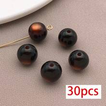 30pcs Resin 10mm Assorted Colors Cat Eye Stone Spacer Beads Round Polished Cat's Eye Loose Beads For DIY Bracelets Necklaces Beading Jewelry Making - Multicolor - View 16