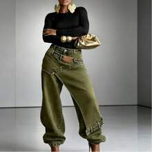 Women Jeans - Army Green - View 6
