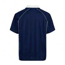 Adidas Originals CALI Men's Short Sleeve Fashion Versatile Retro Minimalist Crew Neck Striped T-Shirt Blue - Blue - View 4