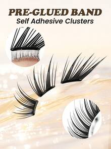 MAANGE 36 Clusters Glue-Free Fluffy Eyelashes, Slanted Fox-Style Cartoon Eyelashes With Pointed Tails, Enlarges Eyes, Creates Natural Makeup Look, No Glue Needed, Exquisite Packaging, False Eyelashes - C - View 9