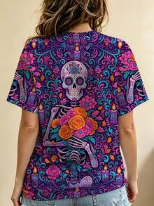 Plus Size Sleep Tops - Multicolor - View 2