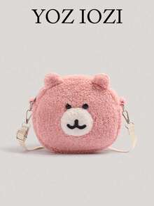 Cute Cartoon Autumn/Winter Plush Small Bag, Niche Design, Versatile & Personalized, Crossbody Bag For Women, Suitable For Outings, Commuting, Daily Wear And Shopping - Pink - View 1