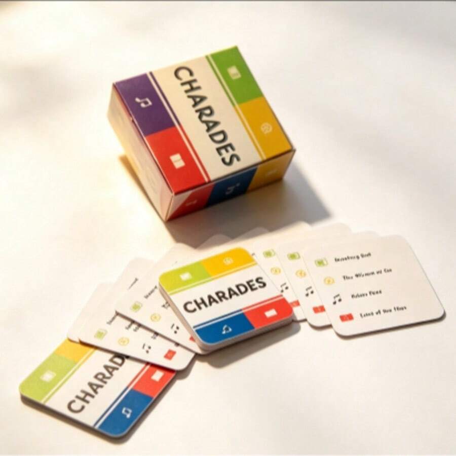 1 Set Mini Boxed Guessing Game Card Set - Colorful Action Icons And Number Cards, Suitable For Fast-Paced Family Gatherings, Includes Icon-Based Strategy Guide, Portable Party Game, Suitable For Christmas, Game Night, Guessing Game Party (Not Included)