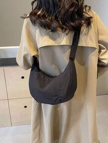 LECEY Sports Diagonal Shoulder Messenger Bag, Dumpling Shape, New Spring 2026 Collection , Beach - Black - View 5