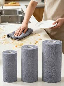 Microfiber Cleaning Roll, Microfiber Car Towel, Car Cleaning Towel Roll, Reusable Cleaning Cloth, Microfiber Towel Roll Easy To Tear, Reusable Cleaning Wet Wipes, Home Kitchen Towel Roll, Car Wash Rag - Multicolor - View 4